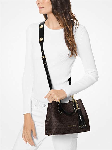 michael michael kors brooklyn small logo satchel|Brooklyn Small Logo Satchel – Michael Kors Pre.